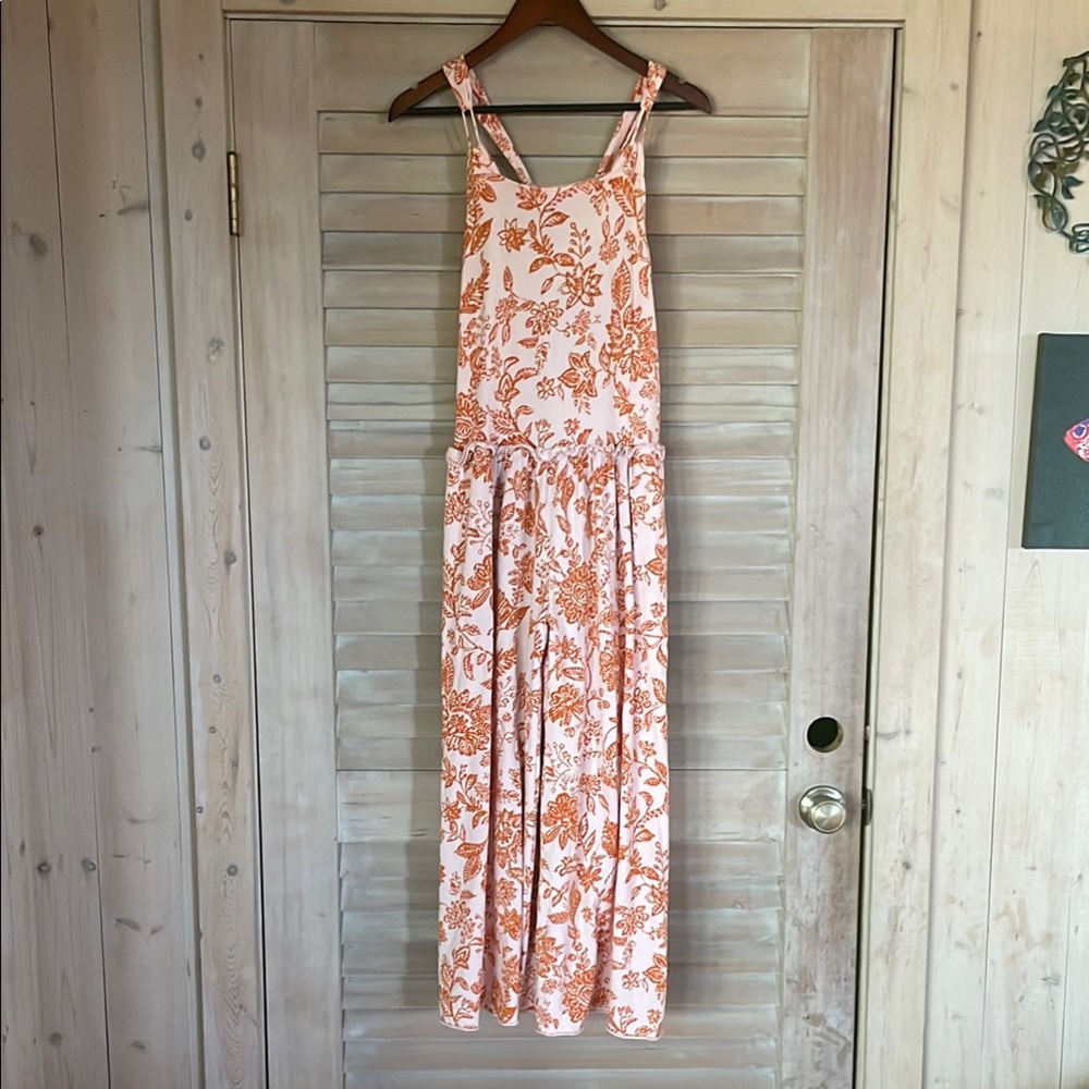 Floral Orange Maxi Dress